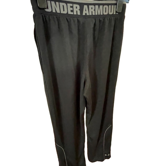 Under Armor Men Black / Gray trim Basketball Athletic Polyester Pants Bottoms M - Picture 5 of 13